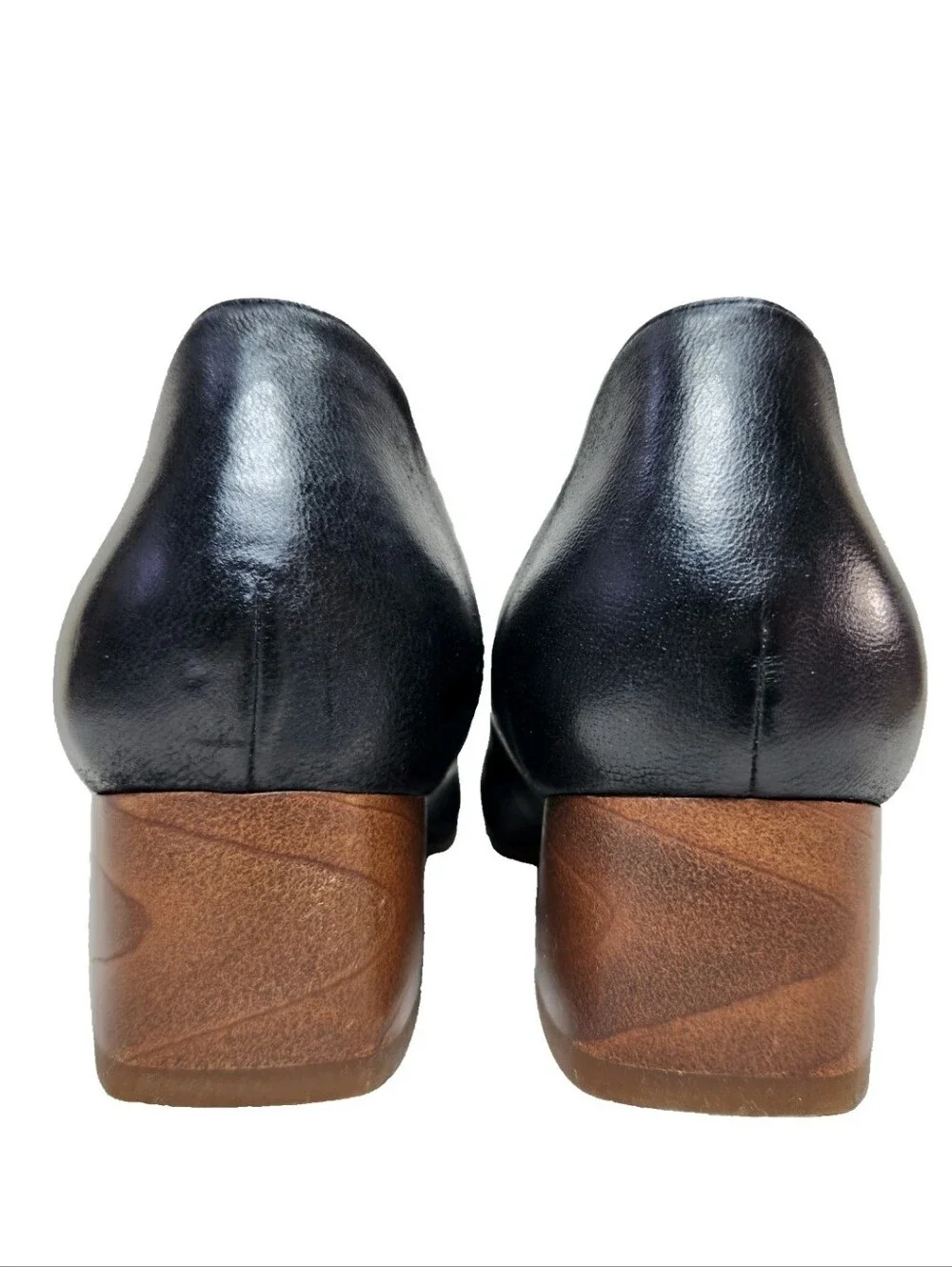 DANSKO Preston Burnished Nubuck Loafer Heels Sz 10/40 Black Leather 3710360636